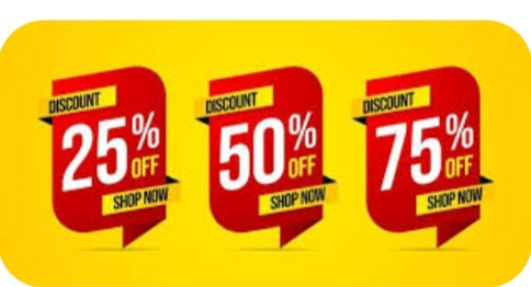 50-75% discount sale offer